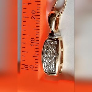 Real Diamond Solid 14k gold necklace Pendant Charm